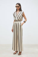 Loane Striped Wrap Blouse | Suncoo Paris