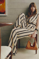 Loane Striped Wrap Blouse