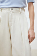 Rim Pleated Band Denim Jeans Pants | Suncoo Paris