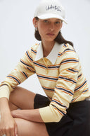 prego-gestreepte-polo-top-yellow-suncoo-paris-modelfoto-vooraanzicht-1