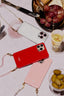 Pink Crystal Kort Telefoon Koord