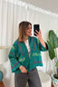 Tyler Handmade Turquoise Evil Eye Kantha Jacket