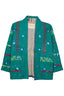Tyler Handmade Turquoise Evil Eye Kantha Jacket