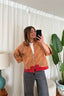 Tyler Handmade Light Orange Sequin Kantha Jacket
