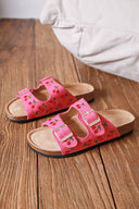 Cerise Kers Gesp Sandalen