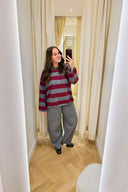 laurel-gestreepte-gebreide-oversized-trui-bordeaux-grijs-sweet-like-you-sienna-goodies-etalagefoto-vooraanzicht-5