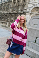 amber-gestreepte-gebreide-polo-trui-bordeaux-roze-sweet-like-you-sienna-lookfoto-vooraanzicht-1