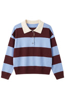 Amber Striped Knitted Polo Jumper | Sweet Like You