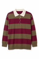 Amber Oversized Gestreepte Gebreide Polo Trui | Sweet Like You