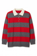 Amber Oversized Gestreepte Gebreide Polo Trui | Sweet Like You