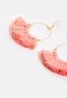 Earrings Pink Tassel Lurex