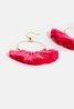 Earrings Dark Pink Tassel Lurex
