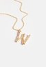 Initial Necklace Letter W