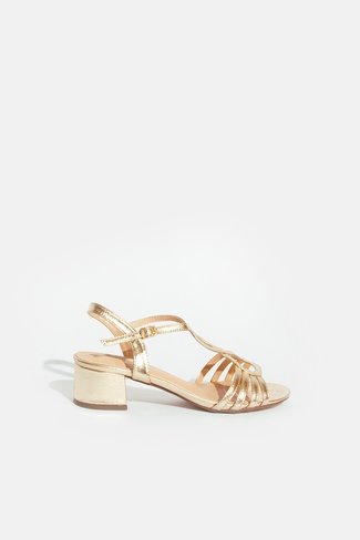 Heeled Strappy Sandals Gold Sweet Like You - Product - Sienna Goodies