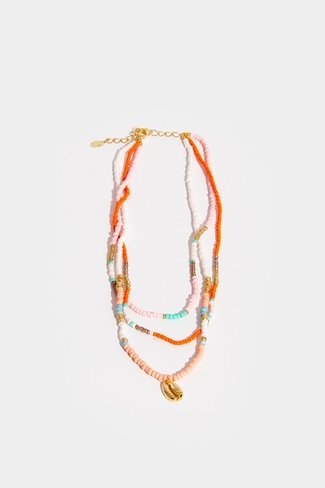 Beach Beads Necklace Orange