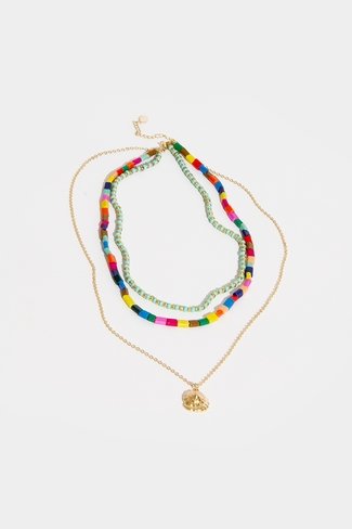 Summer Beads Necklace Gold