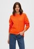 Round Neck Slflulu Sweater Orangeade Selected Femme