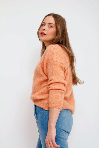 Super Kid Mohair Sweater Orange Orla Antwerp
