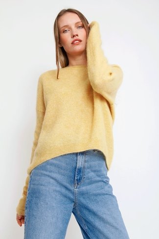 Super Kid Mohair Sweater Yellow Orla Antwerp
