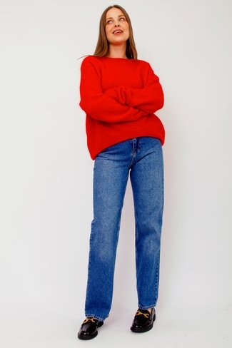 Super Kid Mohair Sweater Red Orla Antwerp
