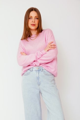 Super Kid Mohair Sweater Pink Orla Antwerp