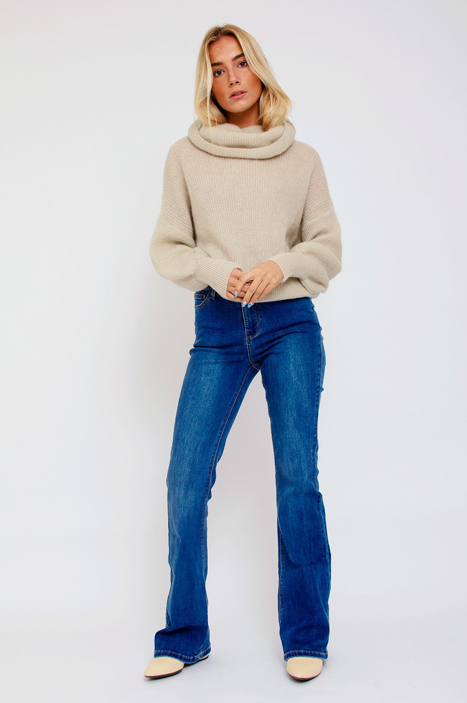 Wool Turtleneck Sweater Beige Orla Antwerp - Product - Sienna Goodies