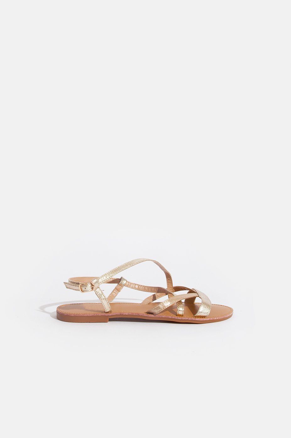 Strappy Flat Sandals Gold - Product - Sienna Goodies