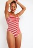 Striped Swimsuit Red Sweet Like You