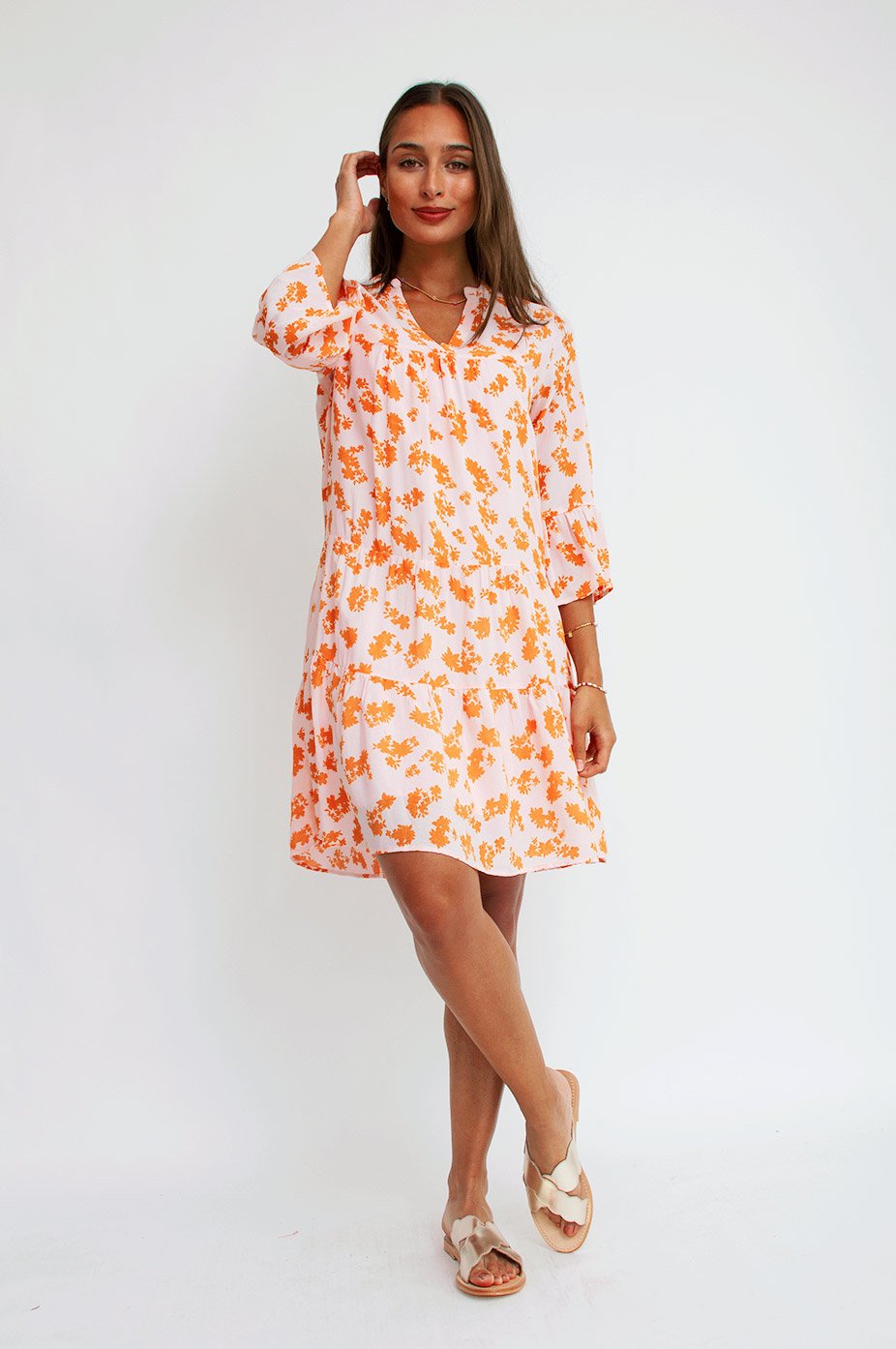 Stjerne Opmuntring craft Gunvor Primerose Dress Orange Neo Noir - Product - Sienna Goodies
