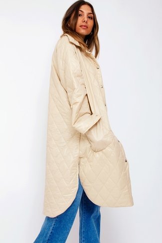 Quilted Jacket Beige Sweet Like You 