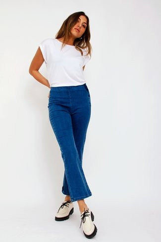 Mady Kickflare Pants Blue Soaked in Luxury