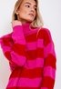 Striped Rollneck Sweater Red Sweet Like You