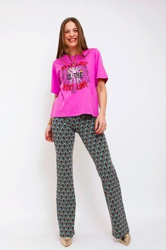Graphic Slim Fit Pants Blue Sweet Like You 