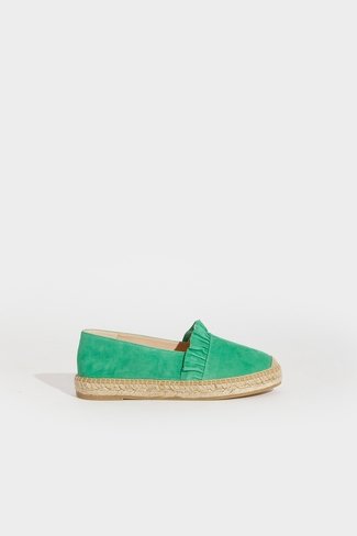 Suede Emerald Loafers Green Kanna
