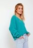 Mohair V-Neck Sweater Turquoise Orla Antwerp