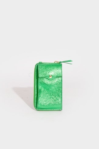 Metallic Telephone Pocket Bag Green Sweet Like You