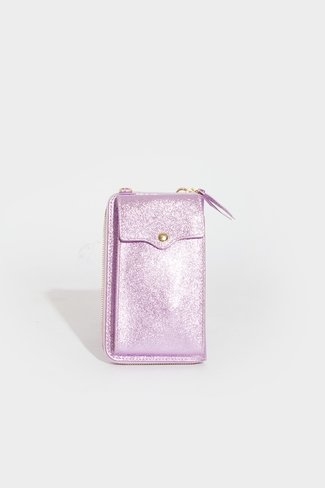 Metallic Telephone Pocket Bag Lilac Sweet Like You