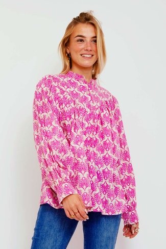 Long Sleeved Graphic Top Pink/ White Sweet Like You