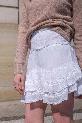 Marna Voila Mini Skirt White Neo Noir