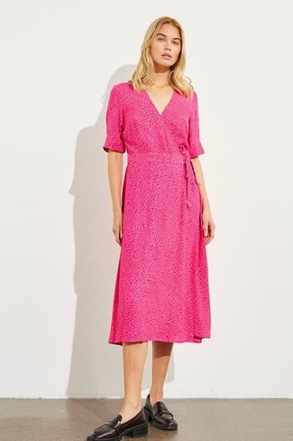Shubie Wrap Dress Pink/ Carola Print MbyM