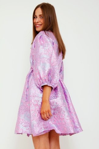 Aya Jacquard Dress Lilac Noella - Product - Sienna Goodies