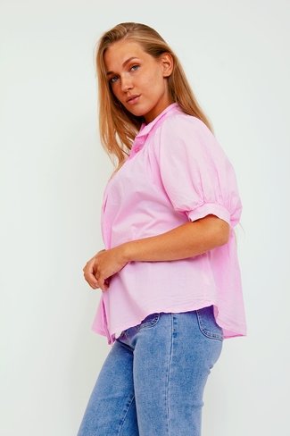 Short Sleeved Cotton Top Pink Sweet Like You 