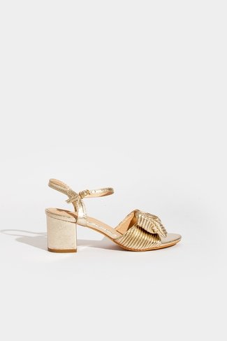 Bow Sandals Gold Sweet Like You