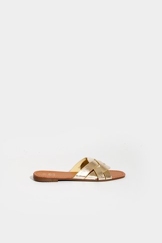 Woven Sandals Gold Sweet Like You 