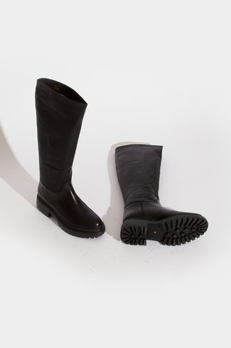 Napa Knee Leather Boots Black KMB