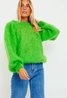 Voluminous Puff Sleeve Sweater Green Orla Antwerp