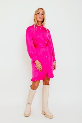 Satin Mini Dress Pink Sweet Like You