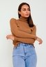 Rollneck Thin Sweater Camel Sweet Like You