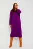 Knitted Alpaca Sweater Dress Purple Sweet Like You