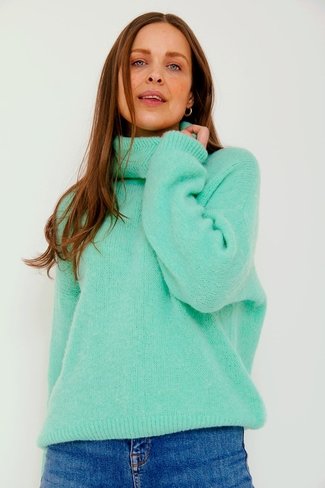 Turtleneck Sweater Light Green Sweet Like You 